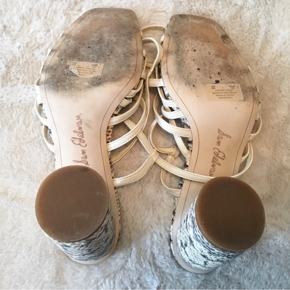 Sam Edelman Daffodil Cream and Gray Elegant Heels - 6 - Picture 9 of 9